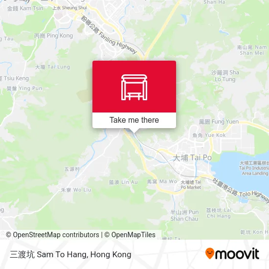 三渡坑 Sam To Hang map