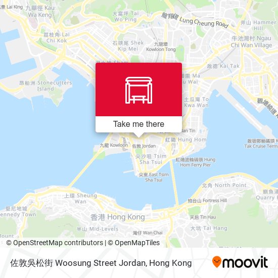 佐敦吳松街 Woosung Street Jordan map