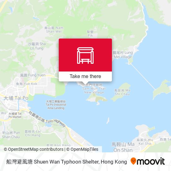 船灣避風塘 Shuen Wan Typhoon Shelter map