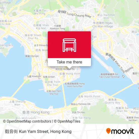 觀音街 Kun Yam Street map
