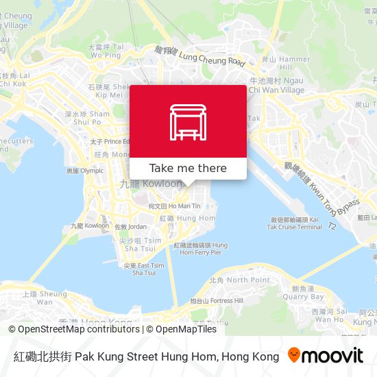 紅磡北拱街 Pak Kung Street Hung Hom map