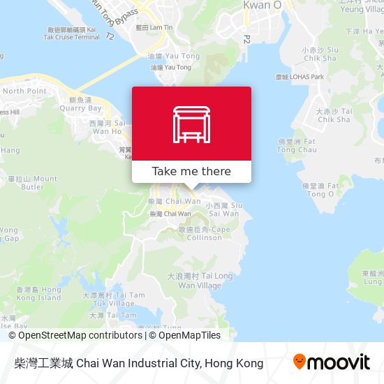 柴灣工業城 Chai Wan Industrial City map