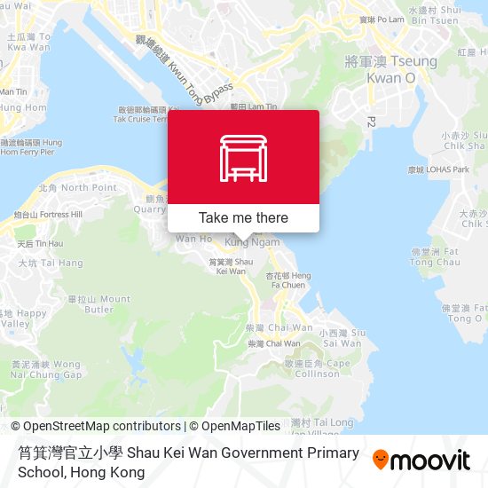 筲箕灣官立小學 Shau Kei Wan Government Primary School map