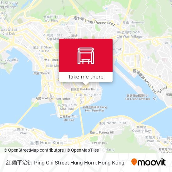 紅磡平治街 Ping Chi Street Hung Hom地圖