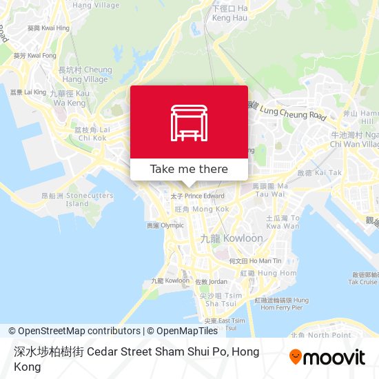 深水埗柏樹街 Cedar Street Sham Shui Po map