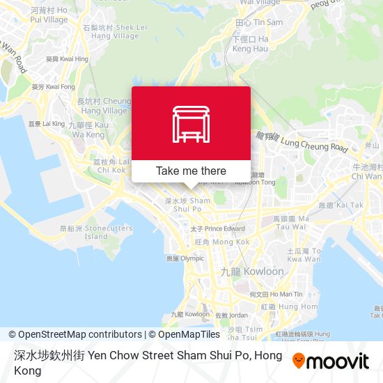 深水埗欽州街 Yen Chow Street Sham Shui Po map