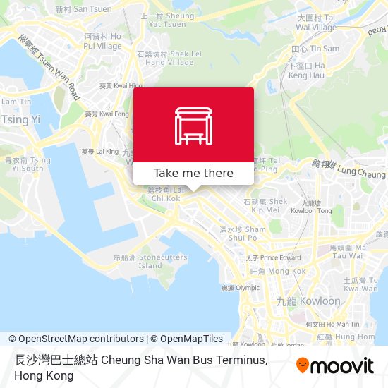 長沙灣巴士總站 Cheung Sha Wan Bus Terminus map