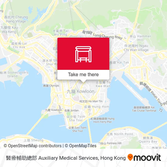 醫療輔助總部 Auxiliary Medical Services map