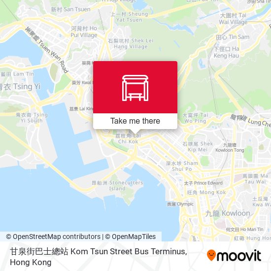 甘泉街巴士總站 Kom Tsun Street Bus Terminus map