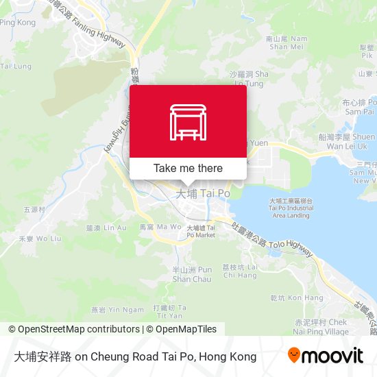 大埔安祥路 on Cheung Road Tai Po map