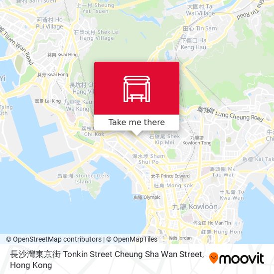 長沙灣東京街 Tonkin Street Cheung Sha Wan Street map