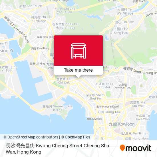 長沙灣光昌街 Kwong Cheung Street Cheung Sha Wan map
