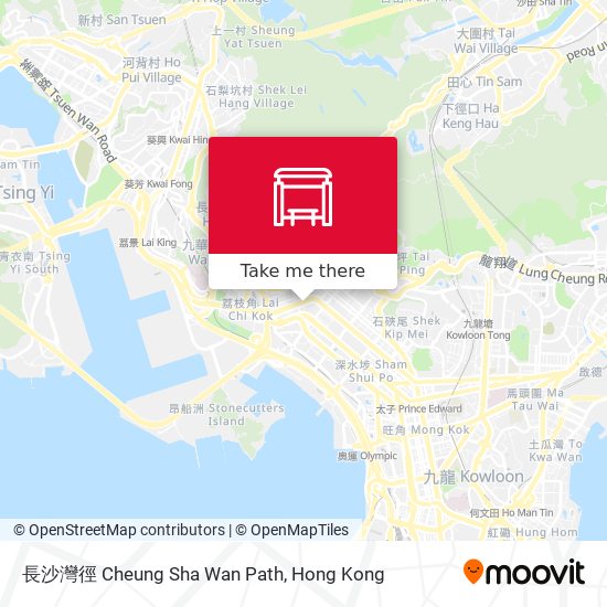 長沙灣徑 Cheung Sha Wan Path map