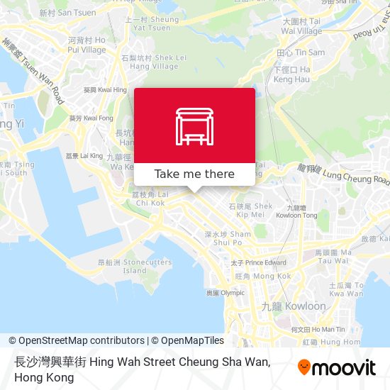 長沙灣興華街 Hing Wah Street Cheung Sha Wan map