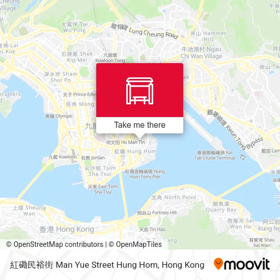 紅磡民裕街 Man Yue Street Hung Hom地圖