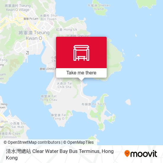 清水灣總站 Clear Water Bay Bus Terminus map