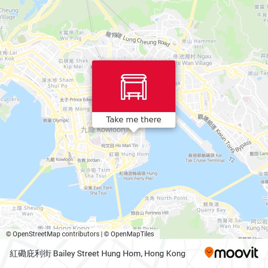 紅磡庇利街 Bailey Street Hung Hom map