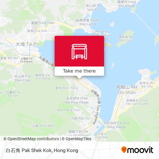 白石角 Pak Shek Kok map