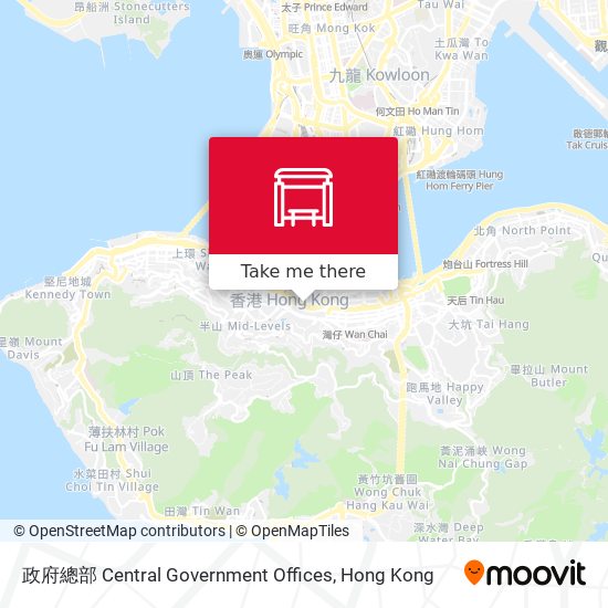 政府總部 Central Government Offices map