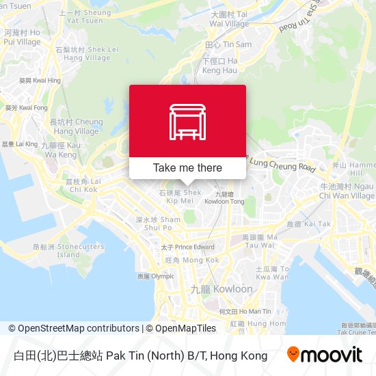 白田(北)巴士總站 Pak Tin (North) B/T地圖