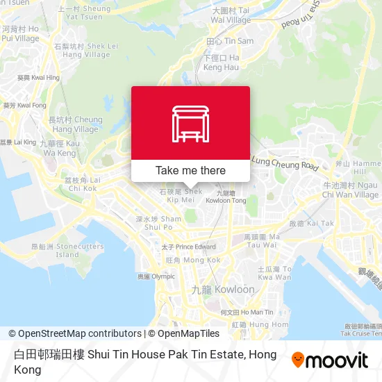 白田邨瑞田樓 Shui Tin House Pak Tin Estate地圖