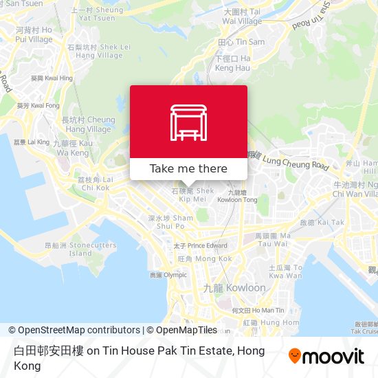 白田邨安田樓 on Tin House Pak Tin Estate map