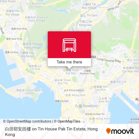 白田邨安田樓 on Tin House Pak Tin Estate map