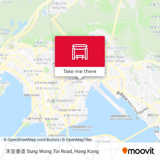宋皇臺道 Sung Wong Toi Road map