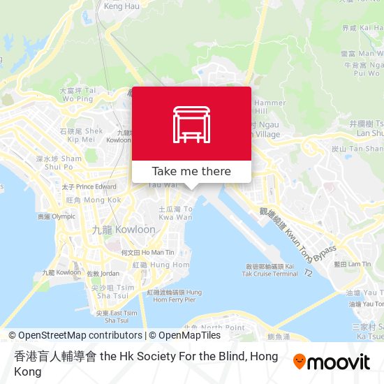 香港盲人輔導會 the Hk Society For the Blind map