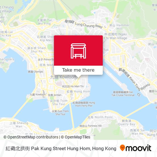 紅磡北拱街 Pak Kung Street Hung Hom map