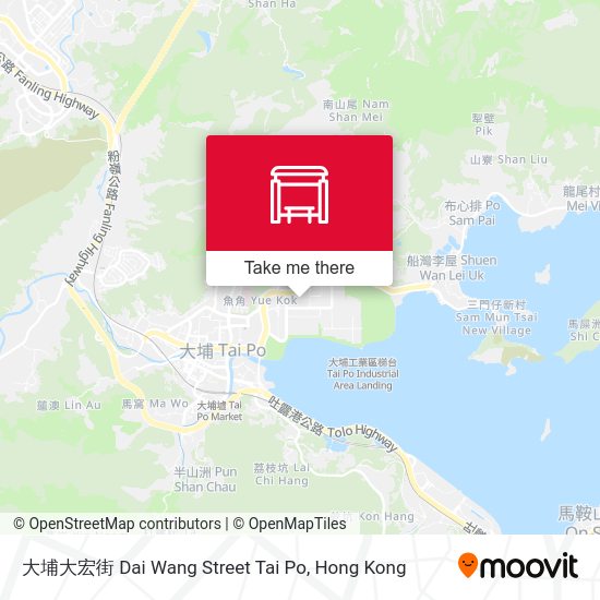 大埔大宏街 Dai Wang Street Tai Po map