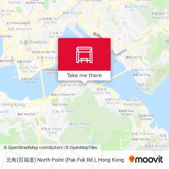 北角(百福道) North Point (Pak Fuk Rd.) map
