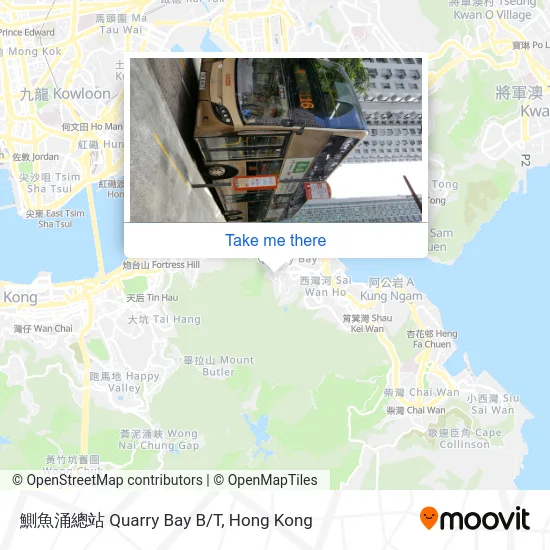 鰂魚涌總站 Quarry Bay B/T map