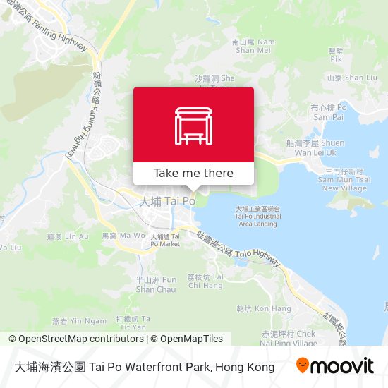 大埔海濱公園 Tai Po Waterfront Park map