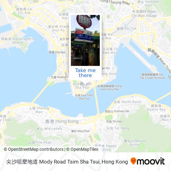 尖沙咀麼地道 Mody Road Tsim Sha Tsui map