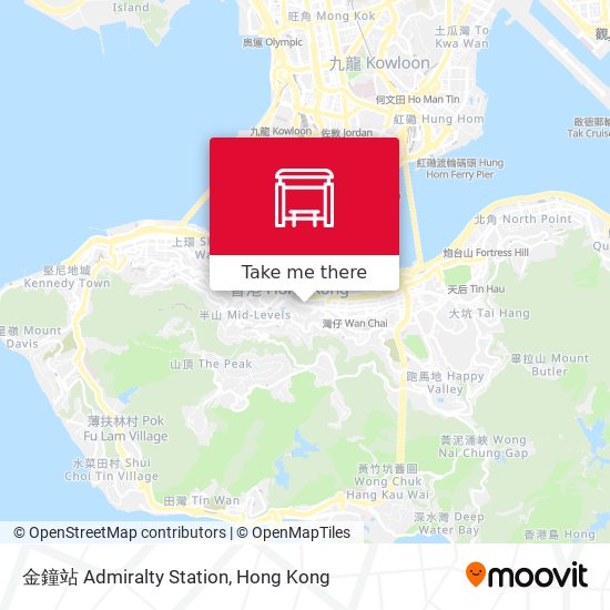 金鐘站 Admiralty Station map