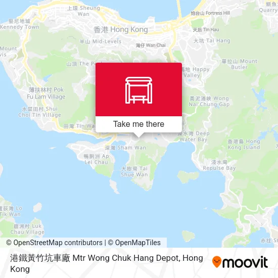 港鐵黃竹坑車廠 Mtr Wong Chuk Hang Depot map