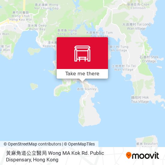 黃麻角道公立醫局 Wong MA Kok Rd. Public Dispensary map