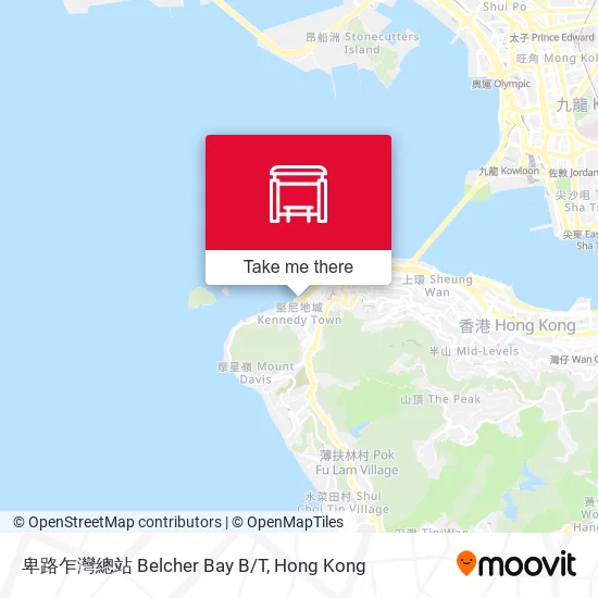 卑路乍灣總站 Belcher Bay B/T地圖
