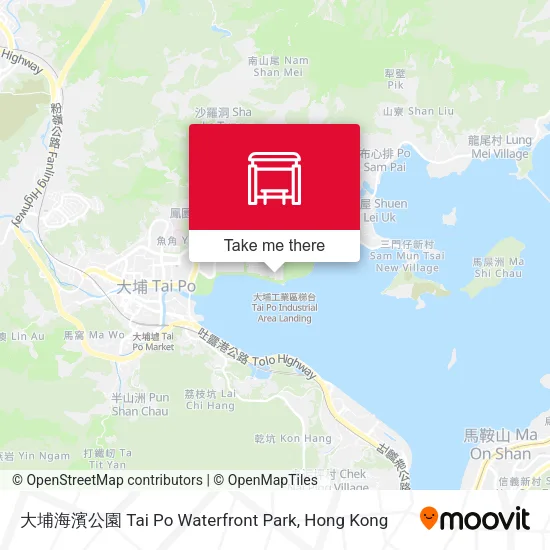 大埔海濱公園 Tai Po Waterfront Park map