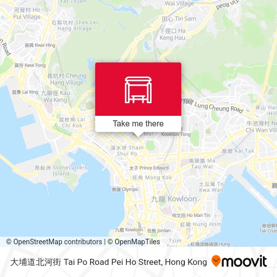 大埔道北河街 Tai Po Road Pei Ho Street map