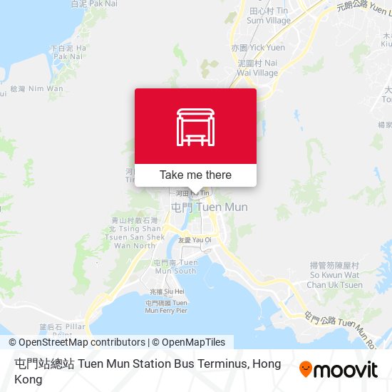 屯門站總站 Tuen Mun Station Bus Terminus map