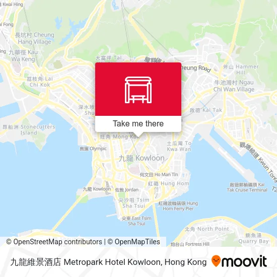 九龍維景酒店 Metropark Hotel Kowloon map