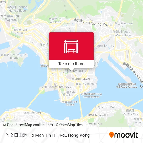 何文田山道 Ho Man Tin Hill Rd. map