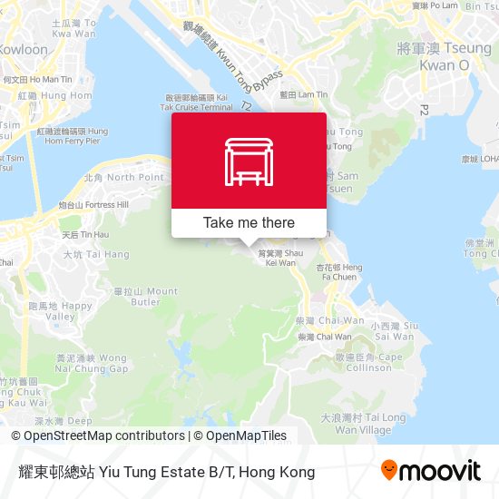 耀東邨總站 Yiu Tung Estate B/T map