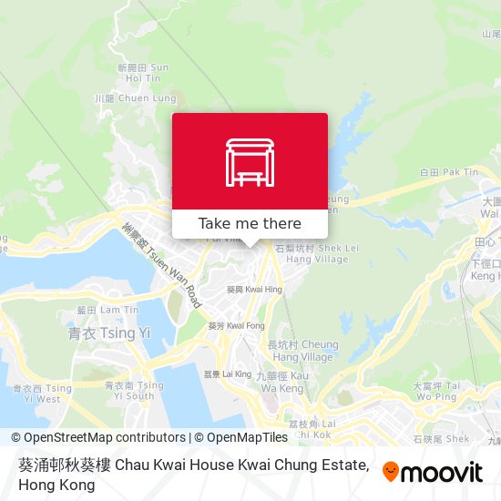 葵涌邨秋葵樓 Chau Kwai House Kwai Chung Estate map