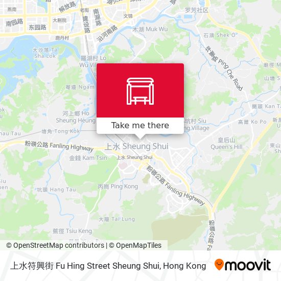 上水符興街 Fu Hing Street Sheung Shui map