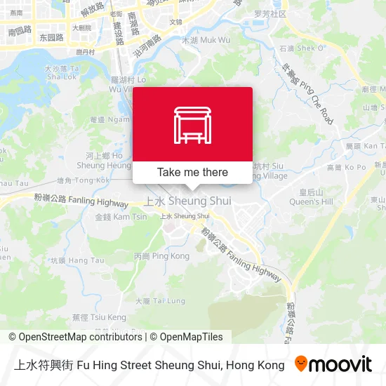 上水符興街 Fu Hing Street Sheung Shui map