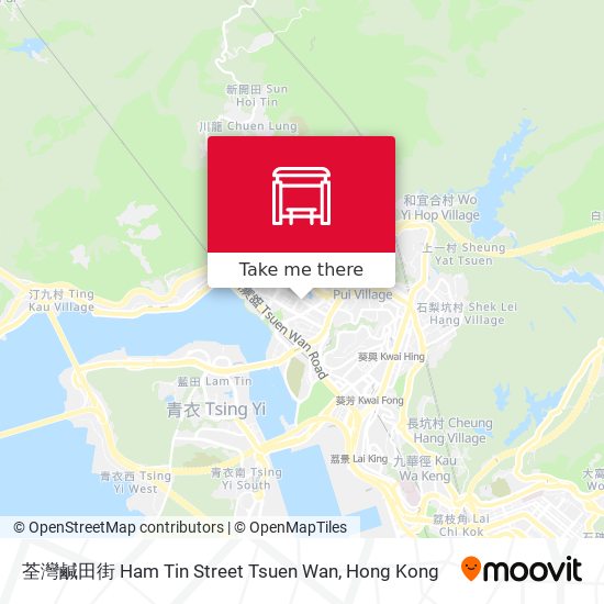 荃灣鹹田街 Ham Tin Street Tsuen Wan map