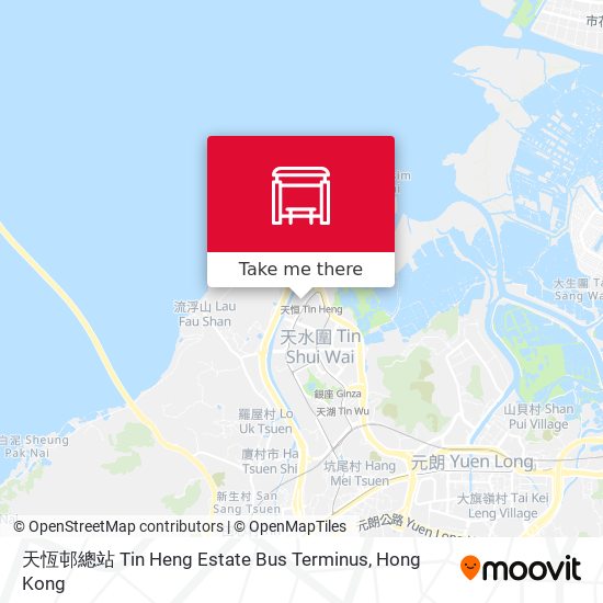 天恆邨總站 Tin Heng Estate Bus Terminus map